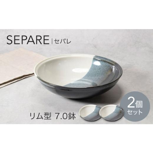 ふるさと納税 食器・グラス 皿 岐阜県 土岐市 美濃焼 セパレ リム型 7.0鉢 2点セット カネ定製陶 ボウル サラダボウル モダン