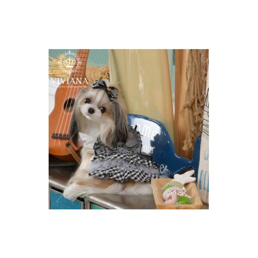 ふるさと納税 ファッション 神奈川県 秦野市 ドッグウェア「VIVIANA」ビスチェワンピース / Black