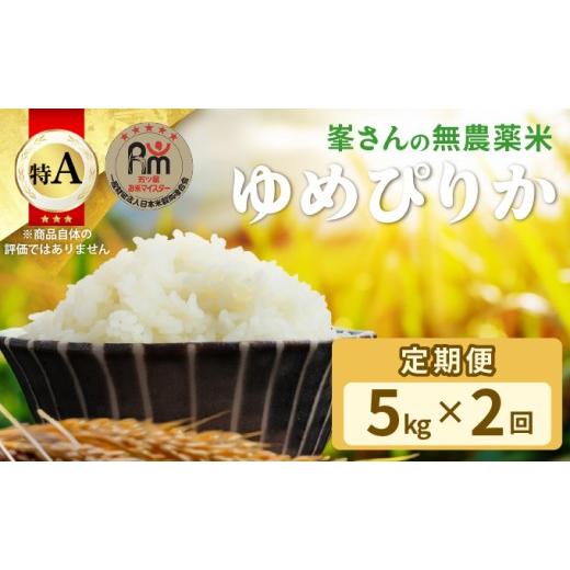 ふるさと納税 米 北海道 岩見沢市 令和7年産 岩見沢産 無農薬米 峯さんの「ゆめぴりか」定期便5kg×2回 定期便5kg×2回