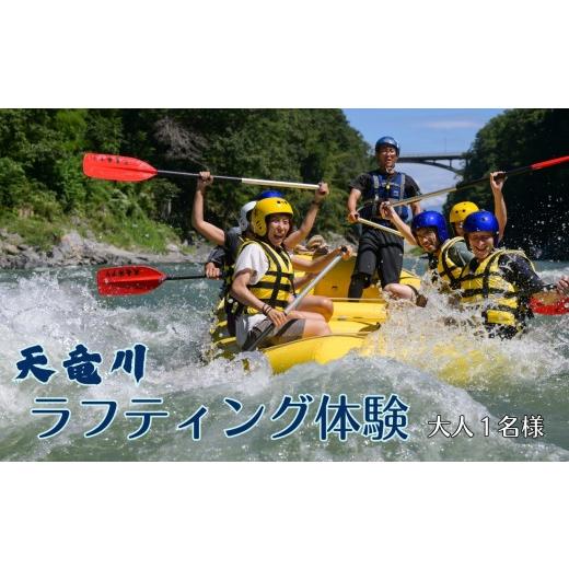 ふるさと納税 体験チケット 長野県 飯田市 天竜川 ラフティング 体験 利用券 ( 大人 1名様 ) | 景色 渓谷 迫力 スリル 自然 季節 アクティビティ レジャー 体…
