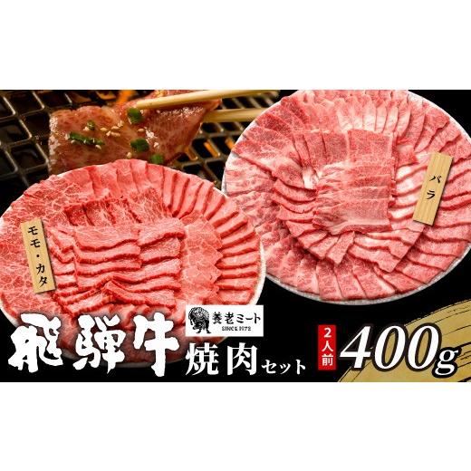 ふるさと納税 牛肉 セット 岐阜県 東白川村 6月発送 贅沢 飛騨牛 焼肉セット 400g 2人前 牛肉 和牛 肉 焼肉 BBQ 霜降り カルビ 赤身 モモ カタ 東白川村 岐阜…