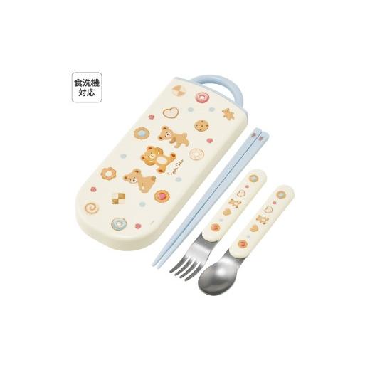 ふるさと納税 食器・グラス 箸 奈良県 奈良市 カトラリーセット(箸 スプーン フォーク) 日本製 TACC2 くま Suger Bear キャラクター トリオセット 食洗機 対…