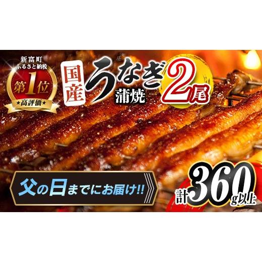 ふるさと納税 うなぎ 宮崎県 新富町 父の日までにお届け 高評価 うなぎ 鰻楽 国産 蒲焼 2尾 人気 無頭 計360g以上 おすすめ 冷凍 簡単調理 個包装 鰻 魚介 贈…