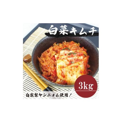 ふるさと納税 加工品等 キムチ 大阪府 和泉市 国産 白菜キムチ(3kg株)慶尚北道英陽産の唐辛子使用 自家製ヤンニョム 絶品おつまみ・漬物 1715709