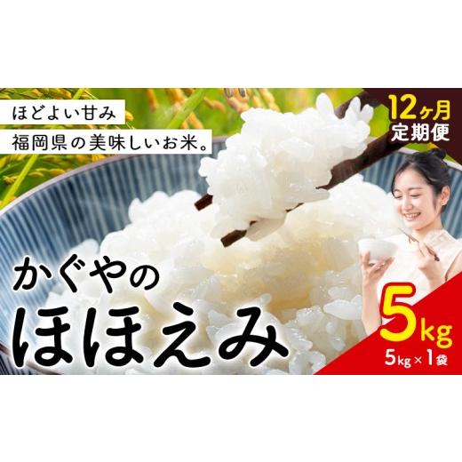 ふるさと納税 米 福岡県 小竹町 12ヶ月定期便 米 かぐやのほほえみ 5kg 白米 [お申込み翌月から出荷] 福岡県 小竹町 お米 ブレンド米 国産 5kg(5kg×1袋)