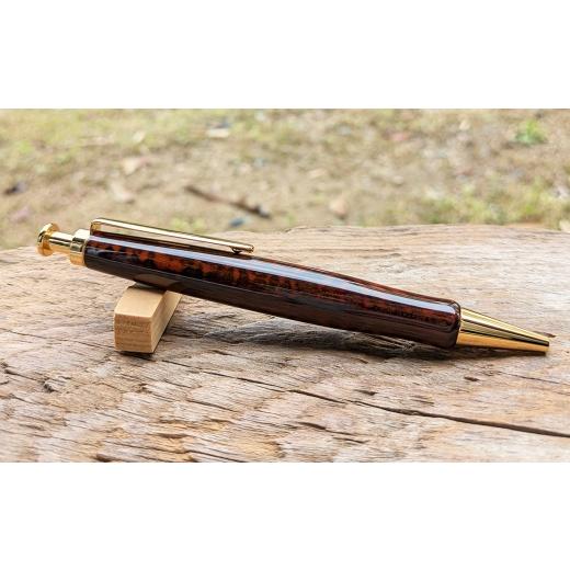 ふるさと納税 文房具・玩具 ボールペン 岡山県 美咲町 チョイス限定 スネークウッド・グロス仕上げのノック式ボールペン 文房具 文具 筆記用具 ボールペン ペ…