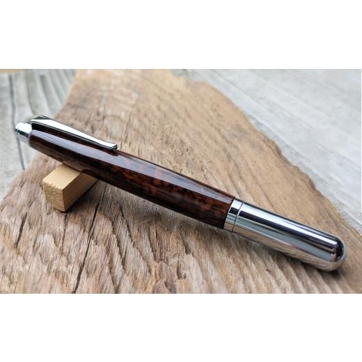 ふるさと納税 文房具・玩具 万年筆 岡山県 美咲町 チョイス限定 スネークウッドの万年筆N ( C ) 文房具 文具 筆記用具 万年筆