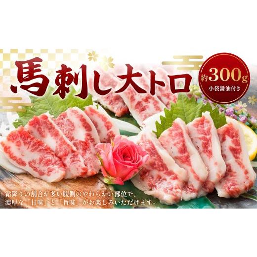 ふるさと納税 馬肉 熊本県 相良村 馬刺し 大トロ 300g 醤油 6袋 付き 馬刺 旨味 甘味 厳選 霜降り 馬肉 馬 ニク にく 肉 お肉 熊本県 相良村
