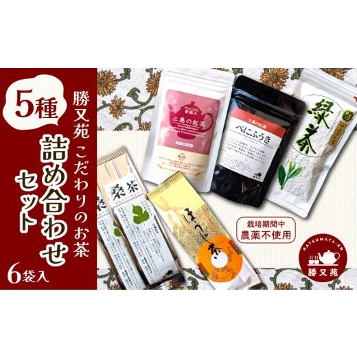 ふるさと納税 お茶類 静岡県 三島市 お茶 5種 詰め合わせ セット 国産 栽培期間中 農薬不使用 春摘み 紅茶 桑茶 マルベリーティー 緑茶 やぶきた茶 特選茶 煎…