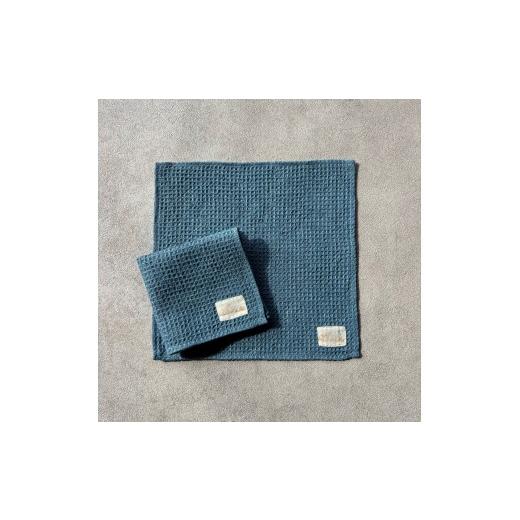 ふるさと納税 タオル・寝具 フェイスタオル 三重県 志摩市 ハンカチ 2枚 セット タオル リネン 麻 ブルー 伊勢志摩 志摩市 コンパクト 吸水 速乾 ギフト 贈り…