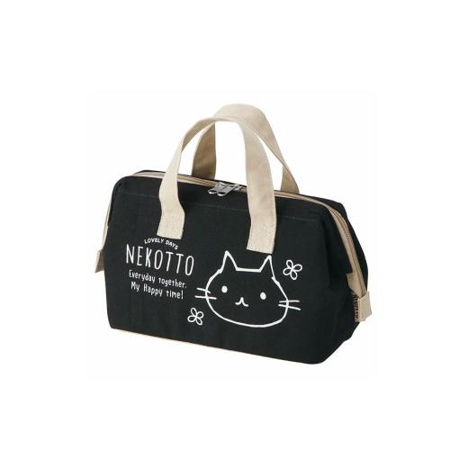 ふるさと納税 カバン 手提げ 奈良県 奈良市 帆布地 保冷 がま口型バッグ (内側アルミ蒸着) KGAF1 ねこっと 冷ランチバッグ 帆布タイプ スケーター 365966 奈…