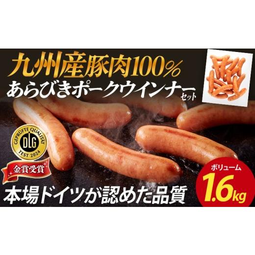 ふるさと納税 肉 ソーセージ 福岡県 古賀市 九州産豚肉100%あらびきポークウインナーセット ボリューム 1.6kg 4パック あらびき ポークウインナー 九州産 五…