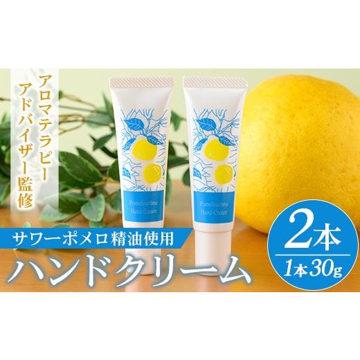 ふるさと納税 美容 鹿児島県 いちき串木野市 サワーポメロ ハンドクリーム 30g × 2本 天然香料 低刺激 柑橘 みかん 保湿 精油 ハンドケア 手荒れ 乾燥 SDGs …