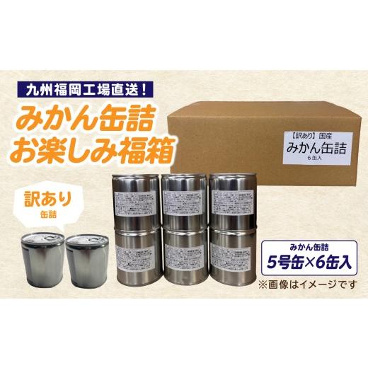 ふるさと納税 缶詰・瓶詰 くだもの 福岡県 八女市 九州福岡工場直送 もったいな果シリーズ みかん缶詰 5号缶×6缶入 お楽しみ 福箱 缶詰 みかん 温州みかん も…
