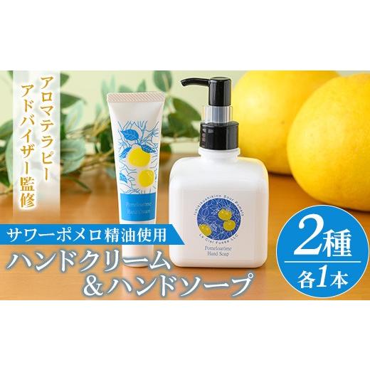 ふるさと納税 石鹸 液体せっけん 鹿児島県 いちき串木野市 サワーポメロ ハンドクリーム 30g × 1本 と サワーポメロ ハンドソープ 200ml × 1本 セット 天然…