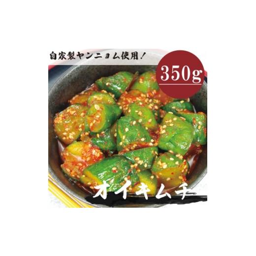 ふるさと納税 加工品等 キムチ 大阪府 和泉市 オイキムチ(350g)きゅうりキムチ 専用パック 慶尚北道英陽産の唐辛子使用 自家製ヤンニョム 漬物 1718990
