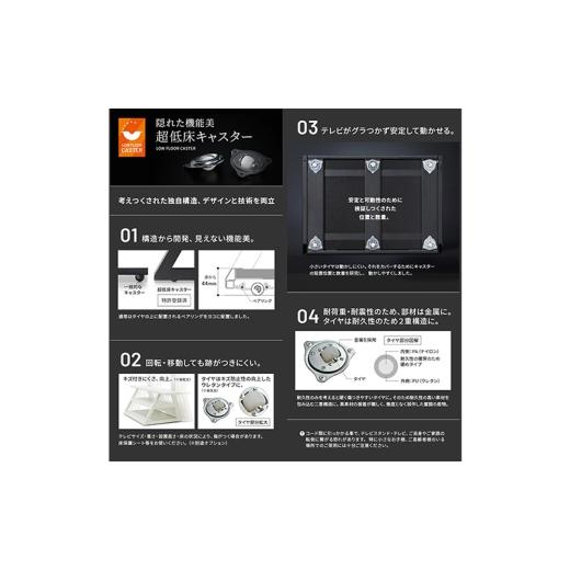 ふるさと納税 雑貨・日用品 インテリア 東京都 大田区 WALL インテリアテレビスタンド M1 CASTER テレビスタンド テレビ台 65インチ対応 自立タイプ 収納性 キ…_7