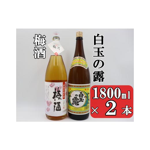 ふるさと納税 焼酎 いも 鹿児島県 錦江町 No.1406-2 白玉の露・梅酒セット(1800ml×2本)