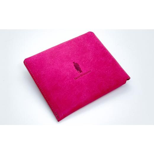 ふるさと納税 財布 東京都 北区 渋沢栄一翁 コンパクト財布 ( フューシャ ) コンパクト フランス革 財布 小物 牛革 革 革製品 収納 収納品