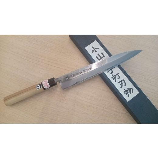 ふるさと納税 包丁 熊本県 宇土市 28-317 小山本手打刃物 青紙鋼 刺身包丁7寸 (片刃) 熊本県伝統的工芸品