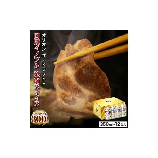 ふるさと納税 ビール 沖縄県 国頭村 ビール特産品セット オリオン ザ・ドラフト12本&amp;旨み凝縮 国頭イノブタ 複数個口で配送 4014724