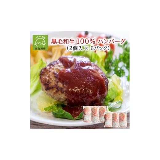 ふるさと納税 牛肉 ハンバーグ 鹿児島県 南九州市 黒毛和牛100%ハンバーグ(2個入×6パック) 1718866