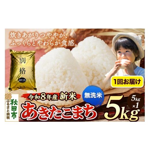 ふるさと納税 米 あきたこまち 秋田県 秋田市 [令和8年産 新米受付]米 あきたこまち 5kg 無洗米 秋田県産 米 コメ 無洗米 あきたこまち おいしい 美味しい …