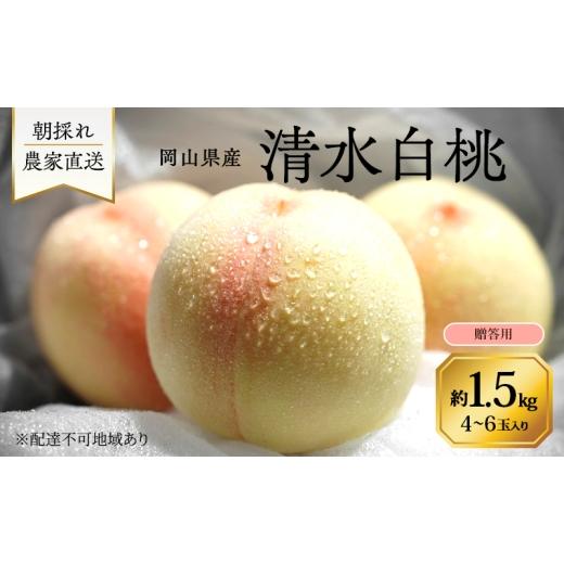 ふるさと納税 もも 岡山県 里庄町 桃 2026年 先行予約 岡山県産 清水白桃 贈答用1.5kg(4〜6玉) 朝採れ 農家直送 限定20箱