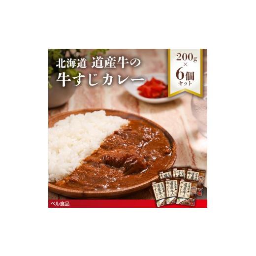 ふるさと納税 惣菜・レトルト 北海道 遠軽町 北海道 道産牛の牛すじカレー 200g 6個セットen01-00225