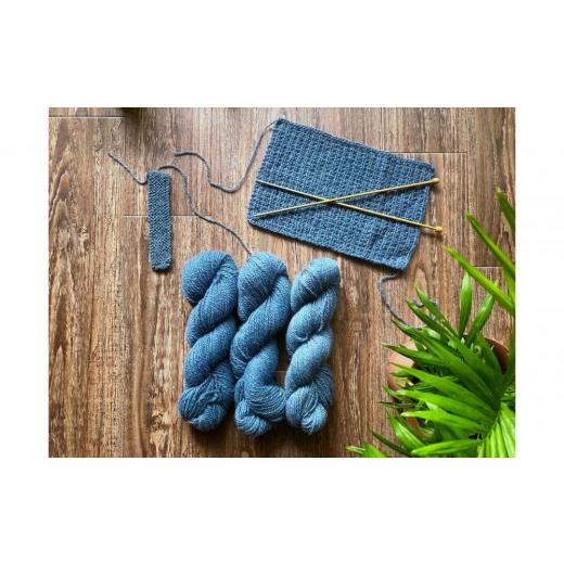 ふるさと納税 織物・繊維品 神奈川県 横浜市 横浜藍毛糸300g〔Blue100g×3かせ〕
