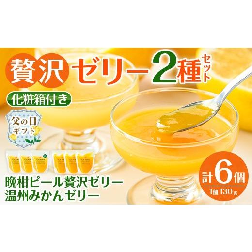 ふるさと納税 菓子 ゼリー 鹿児島県 出水市 i982-A-f 父の日ギフト 温州みかんゼリー・晩柑ピール 贅沢ゼリー 2種セット(計6個) ゼリー みかん ミカン 蜜柑 温…
