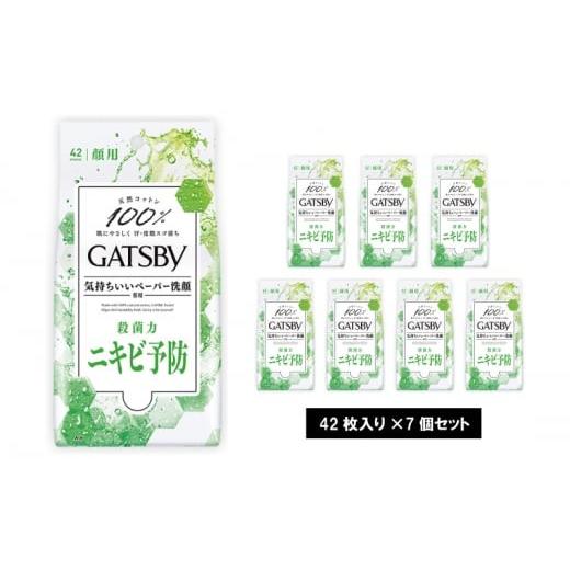 ふるさと納税 美容 兵庫県 福崎町 マンダム ギャッビー フェイシャルペーパー薬用アクネケアタイプ[徳用タイプ](医薬部外品) 42枚×7個セット MA-60 GATSBY …