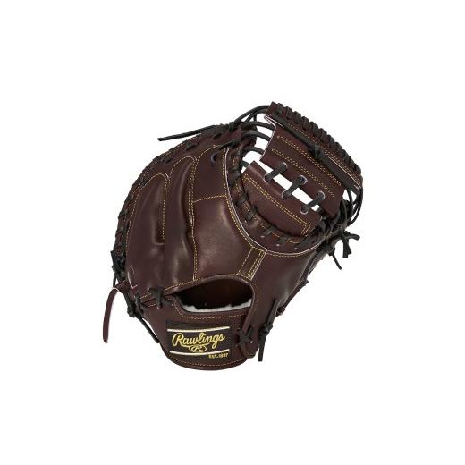 ふるさと納税 スポーツ・アウトドア 奈良県 三宅町 ローリングス (Rawlings) 硬式 キャッチャー ミット 大きめ 日本製 野球:バーガンディ バーガンディ