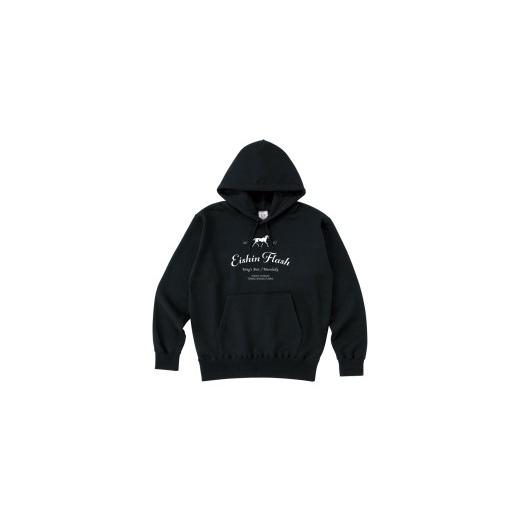 ふるさと納税 服 北海道 平取町 エイシンフラッシュ (ブラック)プルオーバーパーカー_XLサイズ ふるさと納税 人気 おすすめ ランキング 馬 競馬 競走馬 引退…