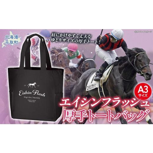 ふるさと納税 カバン トートバッグ 北海道 平取町 エイシンフラッシュ 厚手トートバッグ ふるさと納税 人気 おすすめ ランキング 馬 競馬 競走馬 引退馬 エイ…