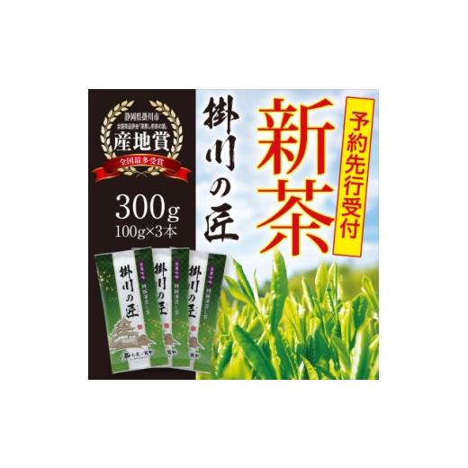 ふるさと納税 お茶類 静岡県 掛川市 <2026年新茶・先行受付>高級掛川茶「掛川の匠」100g×3本セット お茶の葛野 5月上旬発送予定 1721736