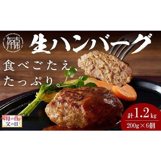 ふるさと納税 牛肉 ハンバーグ 兵庫県 加古川市 ＼父の日/ 食べ応えたっぷり 自家製生ハンバーグ200g×6個[ 惣菜 ハンバーグ 肉 小分け 簡単調理 冷凍 自家…