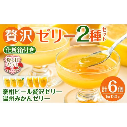 ふるさと納税 菓子 ゼリー 鹿児島県 出水市 i982-A-m 母の日ギフト 温州みかんゼリー・晩柑ピール 贅沢ゼリー 2種セット(計6個) ゼリー みかん ミカン 蜜柑 温…