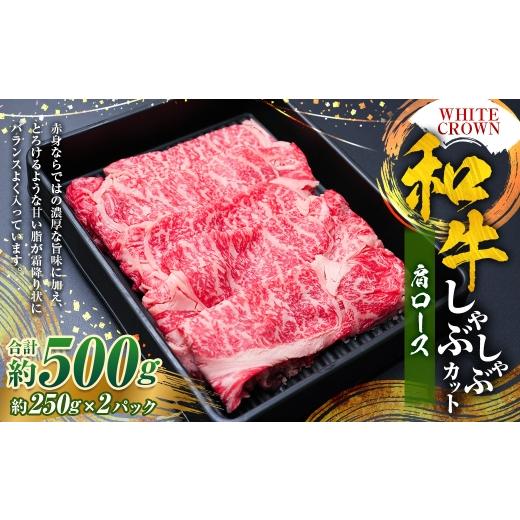 ふるさと納税 牛肉 しゃぶしゃぶ 熊本県 湯前町 WHITECROWN 和牛肩ロースしゃぶしゃぶカット ( 約500g ) 和牛 肩ロース しゃぶしゃぶ 赤身 霜降り 国産牛 た…