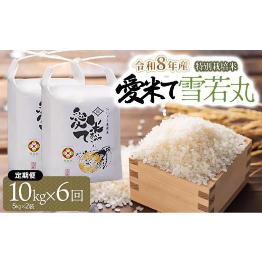 ふるさと納税 米 山形県 鶴岡市 令和8年産先行予約 6ヶ月定期便 特別栽培米 雪若丸 精米 10kg(5kg×2袋) × 6ヶ月 山形県鶴岡市産 愛米て | 米 こめ コメ…