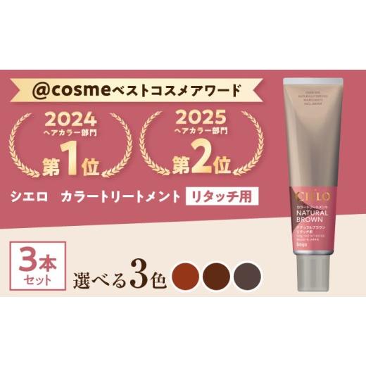ふるさと納税 美容 愛知県 瀬戸市 ナチュラルブラウン シエロ カラートリートメント リタッチ用 3個 / CIELO 白髪染め セルフカラー 部分染め ヘアケア / …