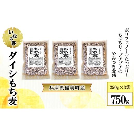 ふるさと納税 雑穀 兵庫県 稲美町 いなみ野 ダイシもち麦 3袋セット 750g(250g×3) 国産 兵庫県産 雑穀 雑穀米 もち麦 ごはん ご飯 混ぜるだけ 簡単 健康 美…