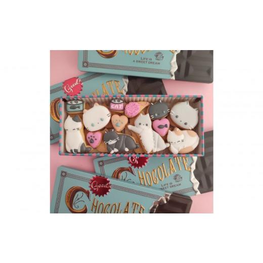 ふるさと納税 焼菓子・チョコレート クッキー 大阪府 堺市 可愛いねこのクッキー缶