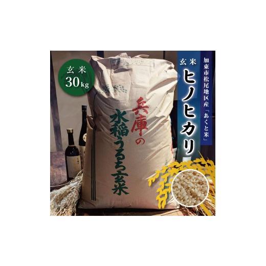 ふるさと納税 米 ヒノヒカリ 兵庫県 加東市 お米 令和7年産 アクト米 ヒノヒカリ 玄米 30kg 米 こめ コメ