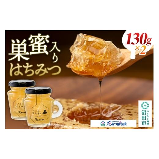 ふるさと納税 加工品等 はちみつ 群馬県 沼田市 巣蜜入り蜂蜜 130g×2本 花みつばち館 蜂蜜 はちみつ ハチミツ 国産