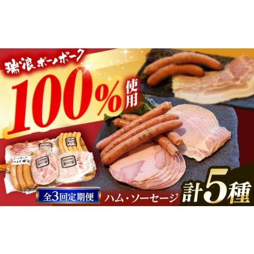 ふるさと納税 ハム・ソーセージ・ハンバーグ 岐阜県 瑞浪市 3回定期便 ハム・ソーセージ 瑞浪ボーノポーク お試し 5種セット 600g (冷凍) 瑞浪市 / きなぁた…