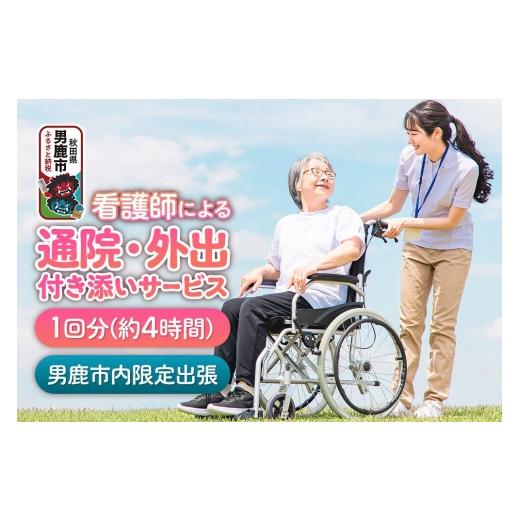 ふるさと納税 体験チケット 秋田県 男鹿市 付き添い 看護師による通院・外出付き添いサービス 1回 約4時間 レターパックライトでお届け 通院支援 外出支援 付…
