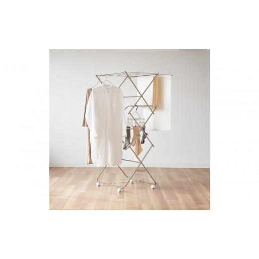 ふるさと納税 雑貨・日用品 東京都 中野区 ワンピースも掛けられるステンレス室内物干_1143601231_00