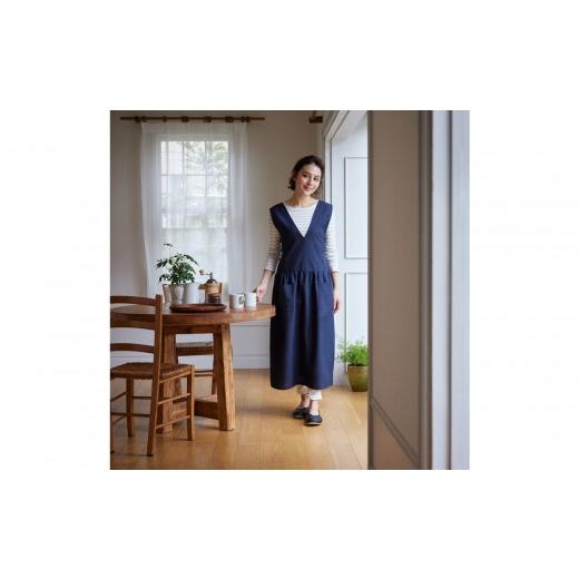ふるさと納税 雑貨・日用品 東京都 中野区 瀧本真奈美さんコラボワンピースエプロン(チャコールグレー)_1388200006_00 チャコールグレー