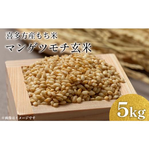 ふるさと納税 米・パン もち米 福島県 喜多方市 マンゲツモチ玄米(もち米)5kg